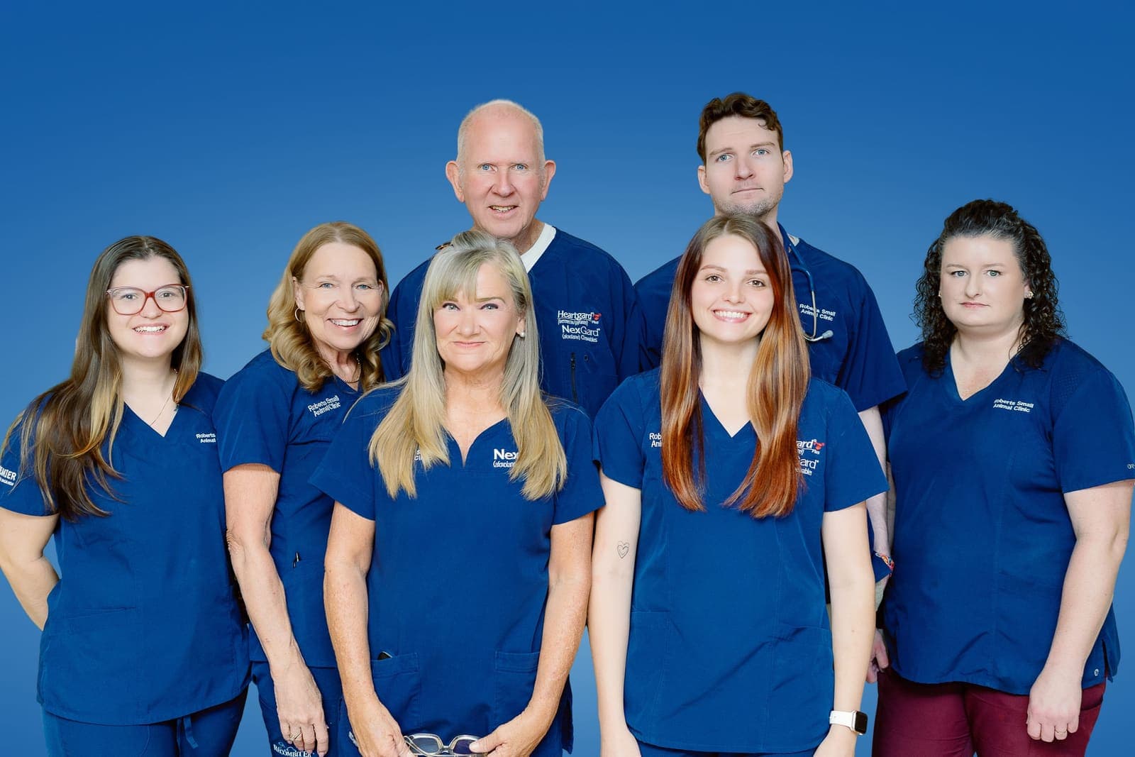 The full team at Roberts Small Animal Clinic